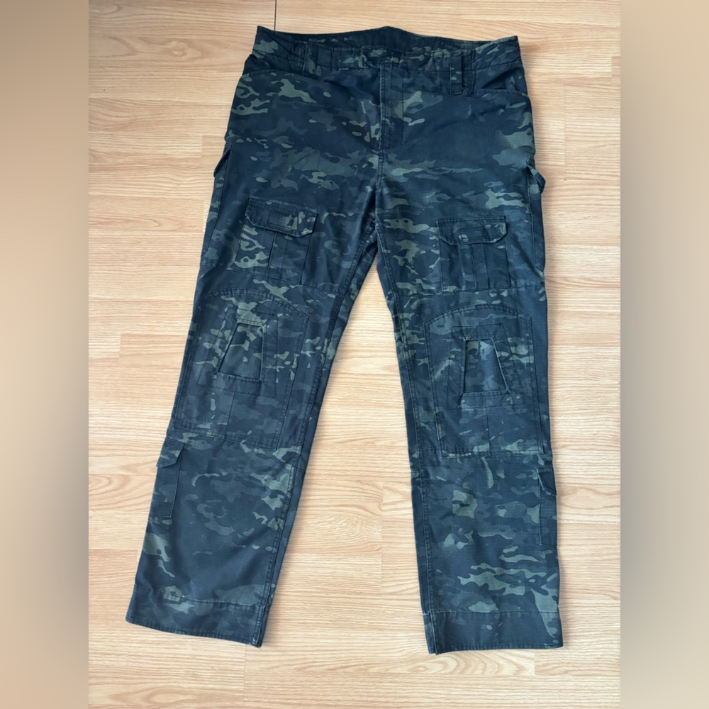 Men's Tactical Multicam Ripstop Cargo Pants  Workwear Reinforced Knee GorpCore